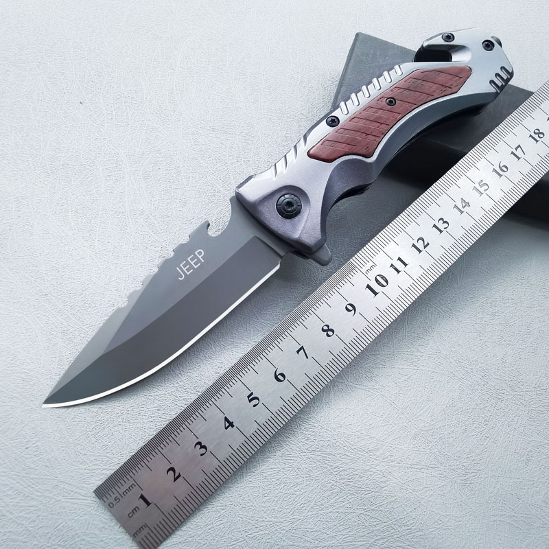 户外求生折叠刀DA169高硬度锋利防身刀具多功能车载破窗器水果刀