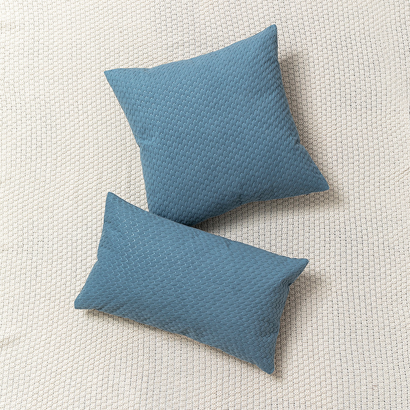 New Nordic Simple Dutch Velvet Three-Dimensional Embossed Twill Large Pillow Cushion Sofa Waist Pillowcase_voghion.com