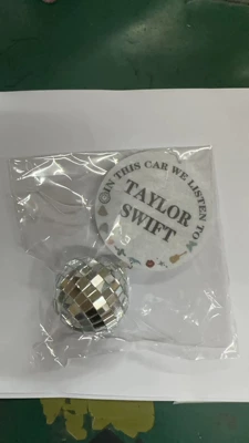 Cross-border new car fragrance-free incense plate decoration Taylor fan theater party disco ball car accessories (Car hanging) - fragrance-free-aromatherapy-piece-pendant