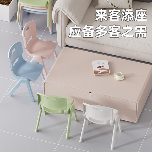 Home Thick Plastic Small Chairs Home Baby Toddler Table Chairs Stool Low Stool Kindergarten Children Back Chairs