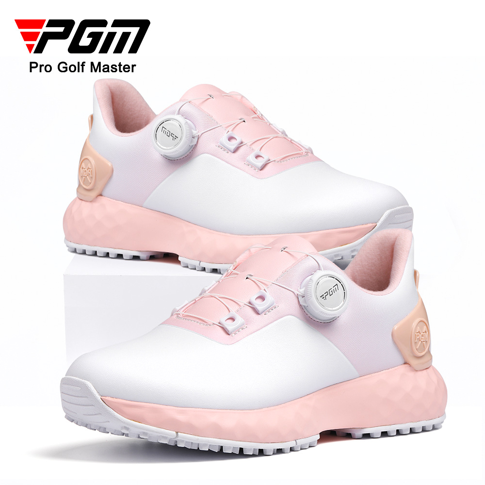 PGM 사쿠라 골프 신발 여성 신발 방수 스포츠 신발 미끄럼 방지 경량 손잡이 편안한 쿠션 스파이크리스 신발