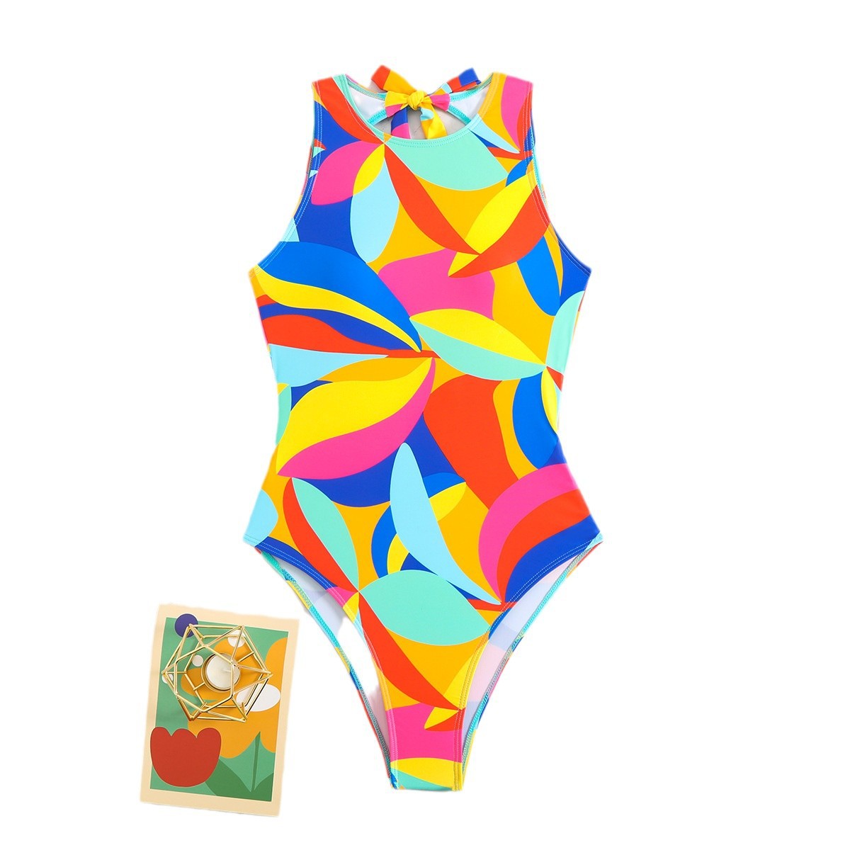 Printed Multi-color Swimsuit For Women