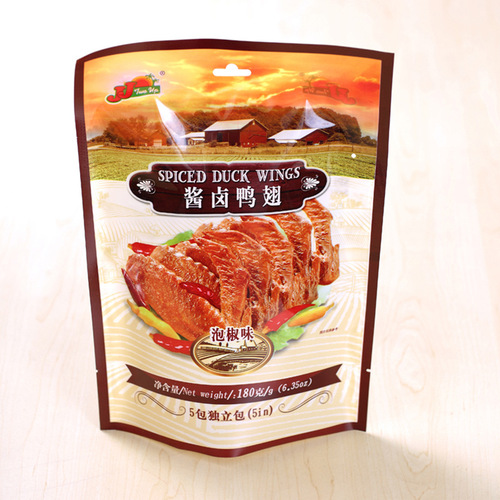 Premium jj180g Spicy Duck Wings with Soy Sauce, Delicately Marinated Duck Meat Snacks, Office Leisure Food, Perfect for Drinking Parties, Wholesale