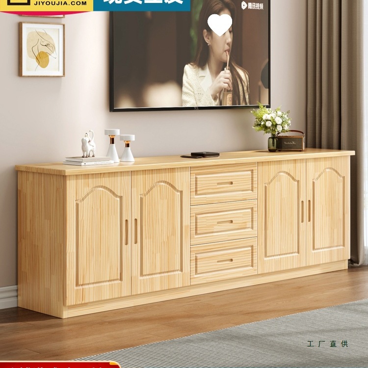 Solid Wood Tv Cabinet Pine Modern Simple Small Apartment Living Room Tv Cabinet High Floor Cabinet Bedroom Storage Cabinet