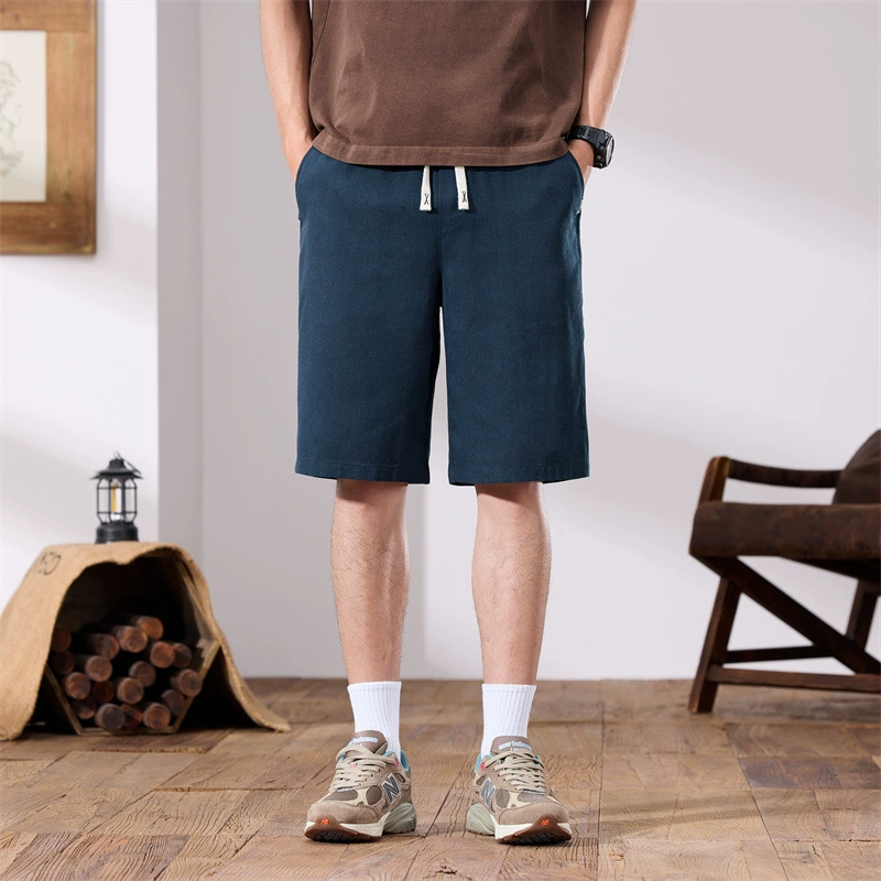 Summer shorts for leisure, sports trousers, elastic waist, cotton and linen