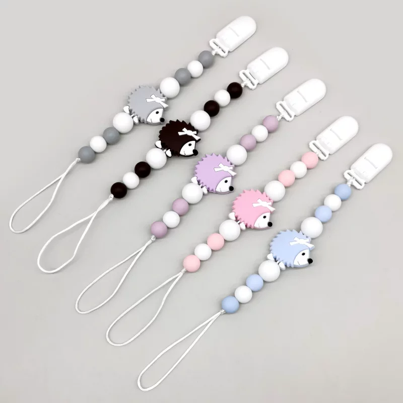 Children's silicone pacifier, chewy lanyard holder for correct bite