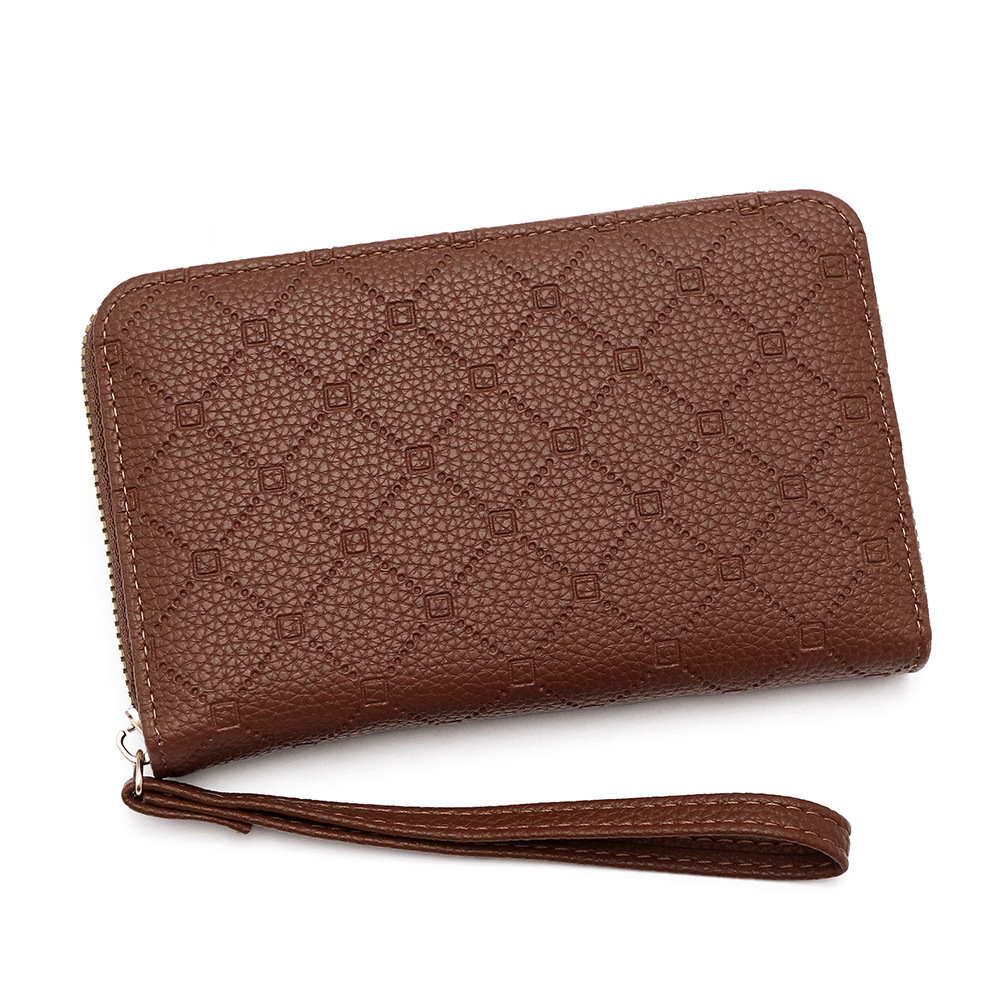 Nuevo bolso de cambio de mujer coreano simple bolso de tarjetas de gran capacidad bolso de mano con cremallera bolso de teléfono móvil bolso de licencia de conducir