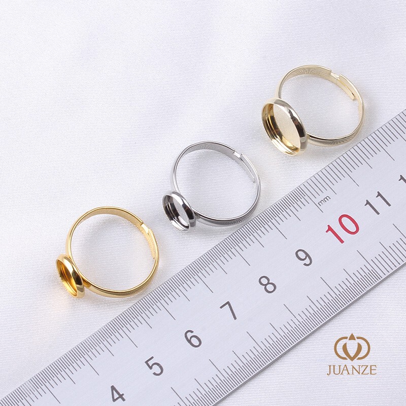 14k18k包みの金の保色は底の指輪の空のトレーの指輪のリングの手作りのdiy材料のアクセサリーの部品を調節することができます。|undefined