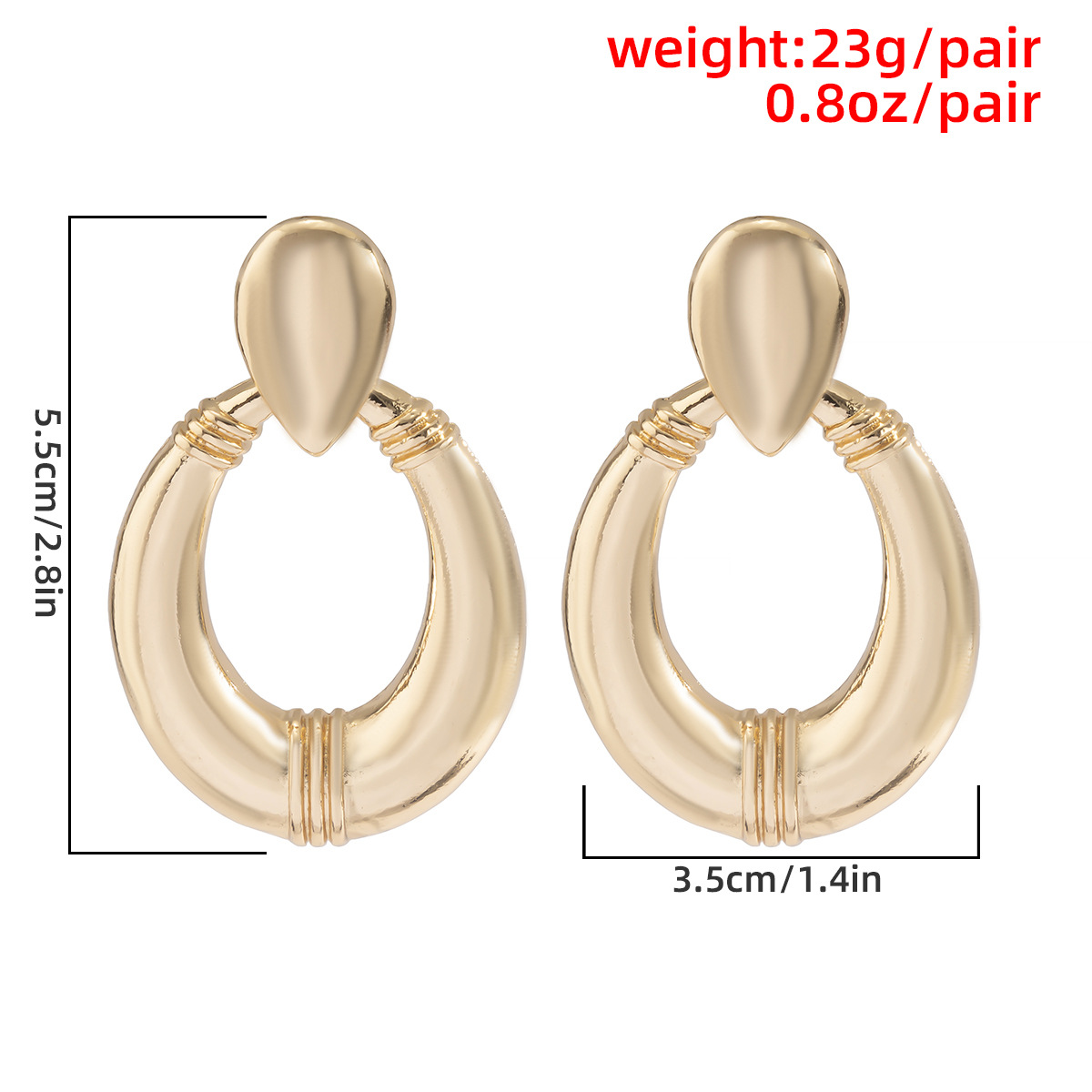 Fashion Alloy Water Drop Irregular Geometric Earrings display picture 12