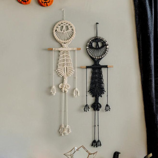 New Christmas decoration hand-woven tapestry skull pendant Halloween wall decoration home tapestry