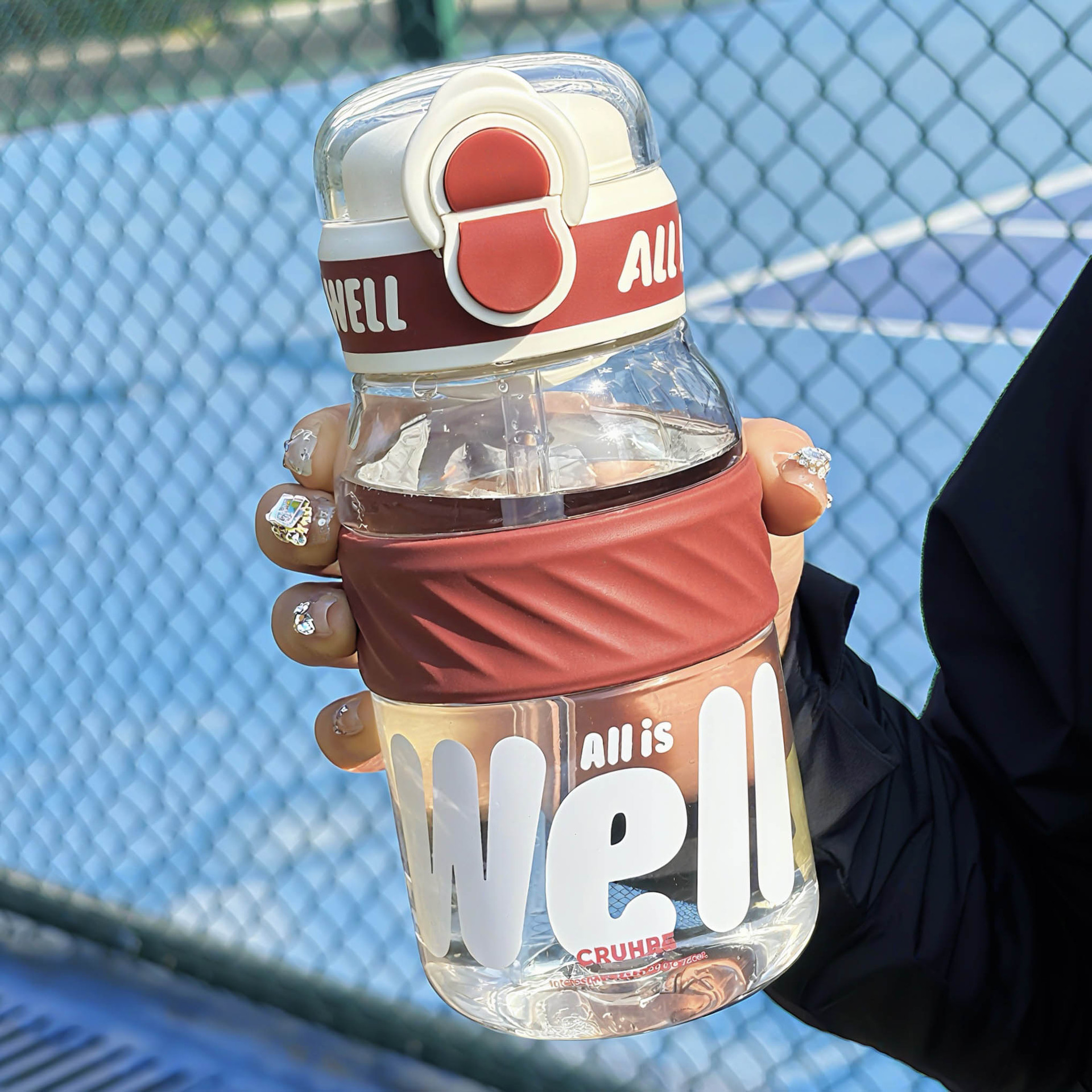 Tazas de agua de verano de gran capacidad de paja doble taza deportiva al aire libre de estudiantes de secundaria taza portátil 2025 nuevo
