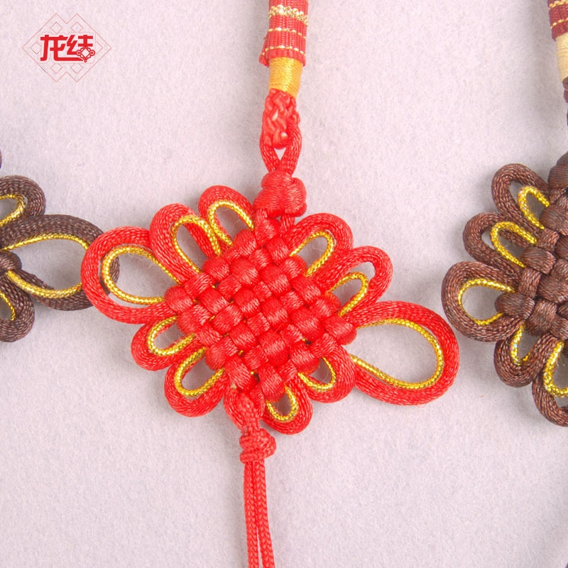 Chinese woven finished car handmade, accessory with accessories, lights, flashlight, dragon knot, knit yourself, semi-finished product, wholesale