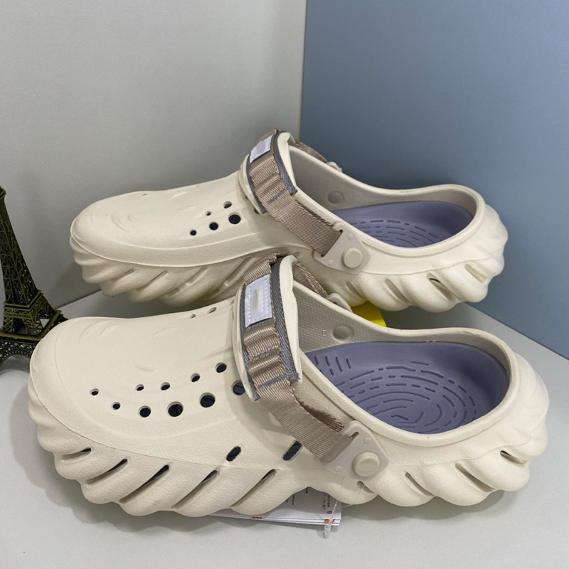 Bobo Croc Shoes Men's Summer Outdoor Beach Shoes Casual Non-Slip Sole Closed-Toe Outdoor Men's and Women's Couple Slippers