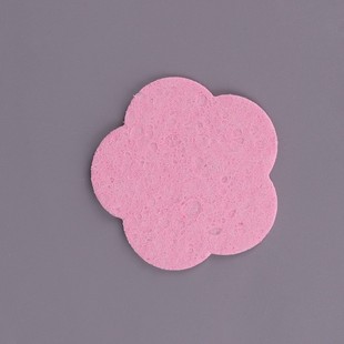 Customized Compressed Wood Pulp Cotton Face Wash Sponge Portable Disposable Cleansing Sponge Face Wash Makeup Remover Exfoliating Sponge