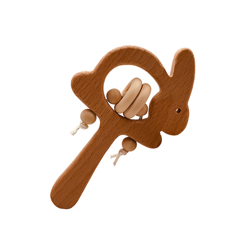 Anillo de madera del grano del doble del conejo D456