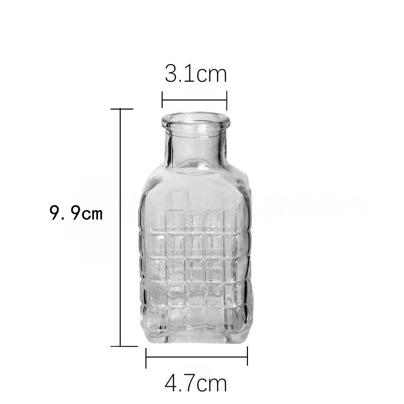 外国貿易卸売ライト高級ハイエンド小さな花瓶セットレトロレリーフフラワーアレンジメント装飾品透明ガラス花瓶|undefined