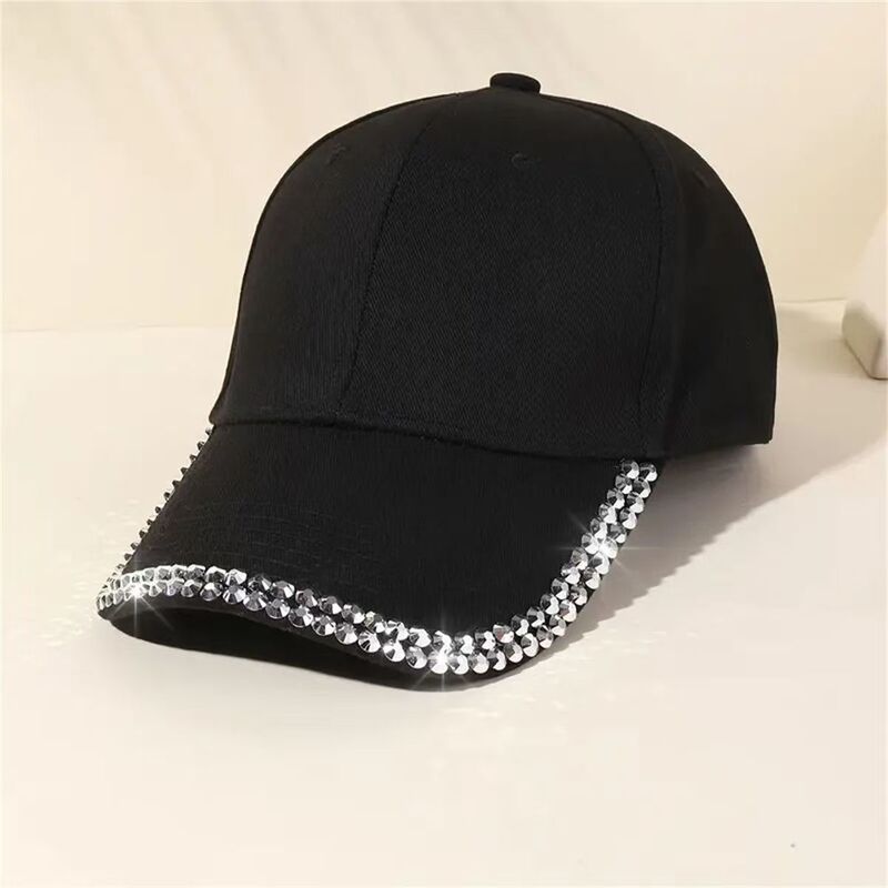 New All-Season Unisex Baseball Cap with Rhinestone Brim, Fashionable and Beautiful, High-End Cross-Border Hot-Selling Rhinestone Peaked Cap New All-Season Unisex Baseball Cap with Rhinestone Brim, Fashionable and Beautiful, High-End Cross-Border Hot-Selling Rhinestone Peaked Cap
