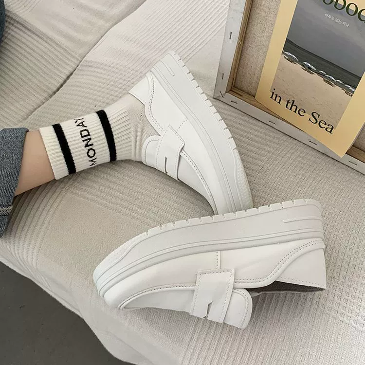 White Nurse Shoes - Comfortable Platform Sneakers for Spring/Summer, Soft Sole, Restless Legs Relief