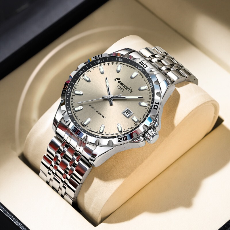 Fully Automatic Hollow Fake Mechanical Watch Men's Luminous Business Trend Calendar Waterproof Douyin Kuaishou New Model