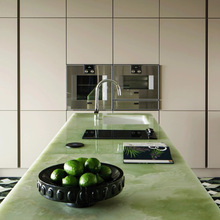 青玉大理石背景墙天然玉石板 厨房奢石台面餐台 天然奢石餐桌