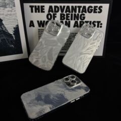 羽纱グリッター細孔 iPhone17promax用スマホケース iPhone15レーザー14imd素材ケース13