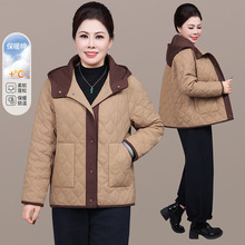 中老年羽绒棉服女妈妈冬装外套2025新款洋气中年秋冬棉衣大码棉