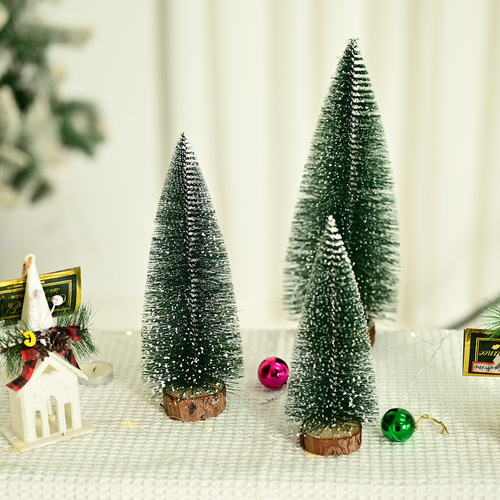 Cross-border Christmas tree 30cm household small flocked Christmas tree set Christmas gift decoration Christmas ornaments