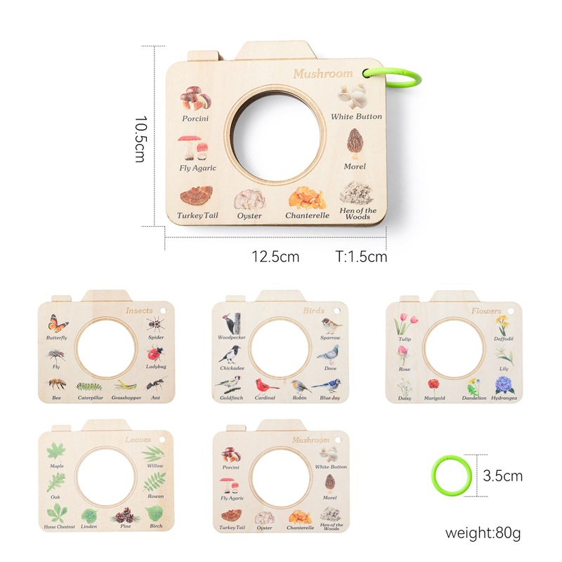 Montessori enseña libros de madera, educación temprana para bebés transfronterizos, rompecabezas, aprendizaje de palabras en inglés, tarjetas de reconocimiento de animales y plantas, libros de madera