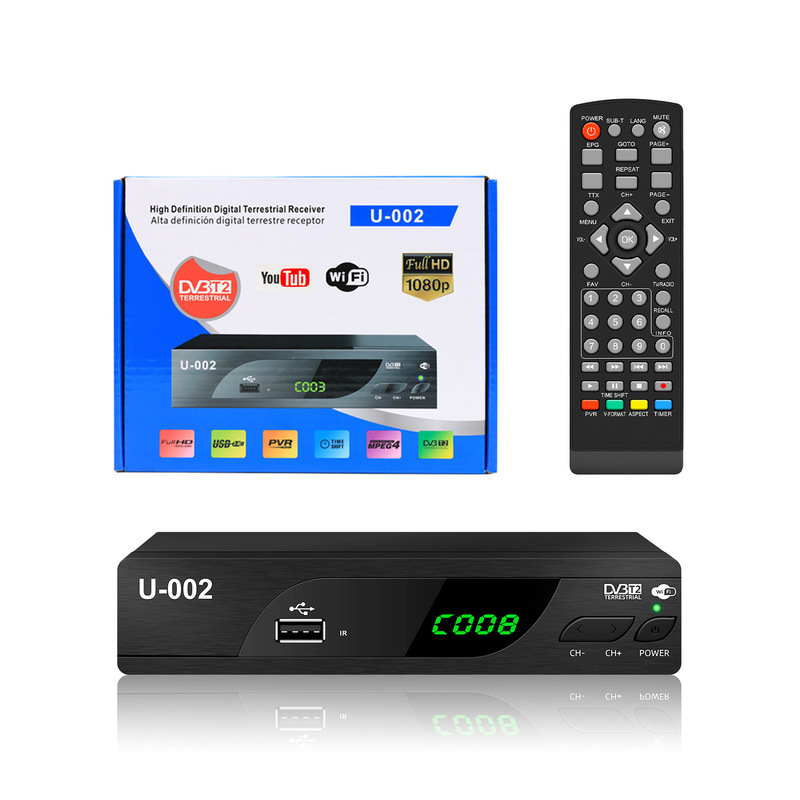 Ground-based digital player DVB-T2 U-002, in-stock at foreign trade factory, high-definition TV set-top box