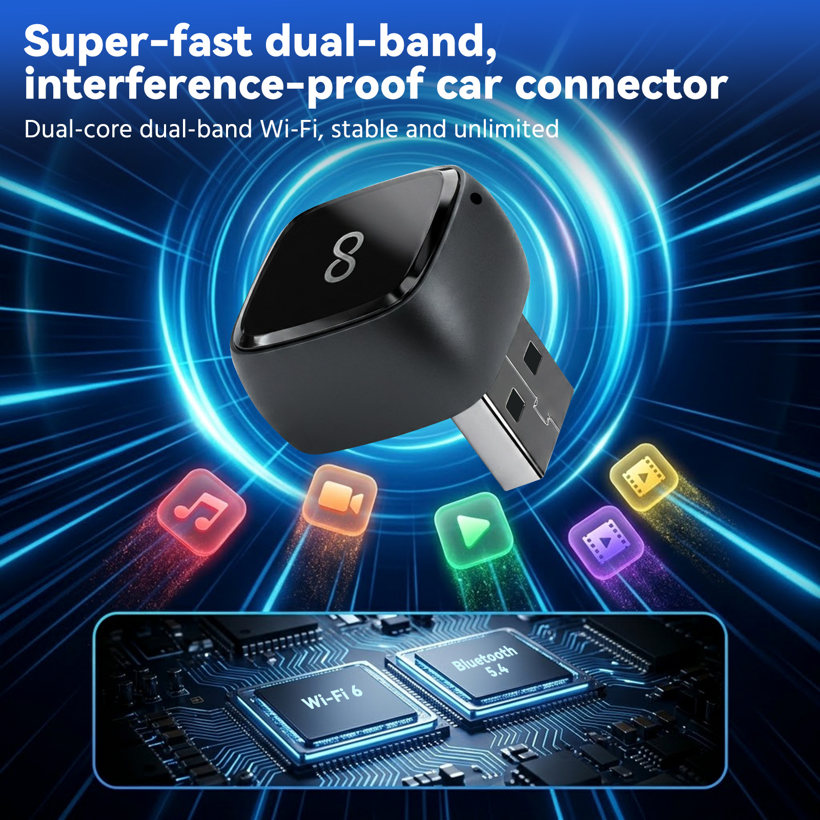 Cross-border bestseller: Wired to Wireless CarPlay Box for Vehicles, Apple Auto 2-in-1 Smart Adapter Converter