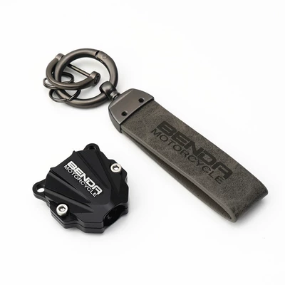 Suitable for Benda Napoleon Chinchilla 450 500 Black Flag 500 Liao 700 Modified Aluminum Alloy Key (Motorcycle Key) - black-2nd-rope