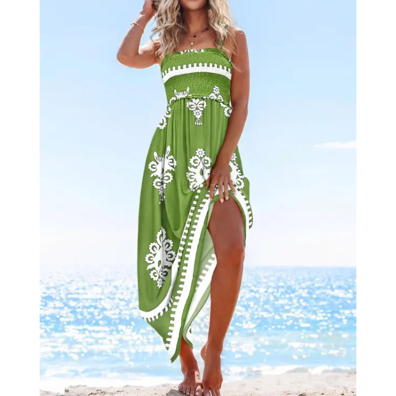 Simple And Fashionable Halter Strapless Dress_ecoleips.com