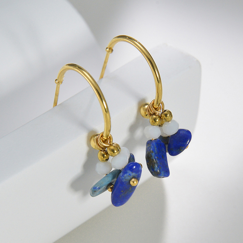 304 Stainless Steel Ear Needle Material Fashion Geometric Plating 304 Stainless Steel 14K Gold Plated Stainless Steel Earrings