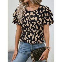 F 31830 Polka dot print loose women's tee Բ��ӡ������Ů��ͷ