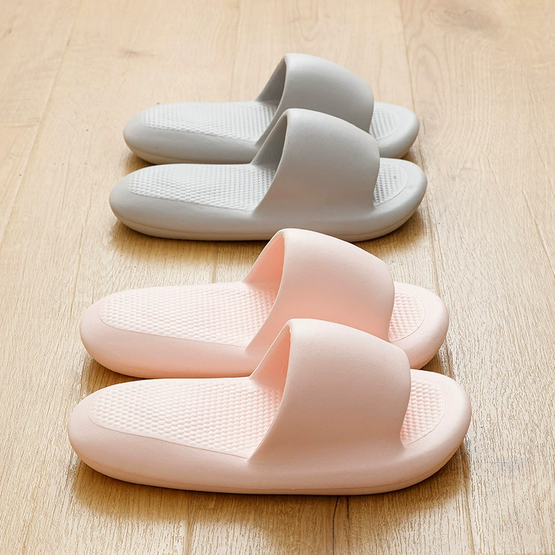 Хорошие японские шлепанцы EVA Летние шлепанцы топайте на фекалии сандалии в ванной комнате домашние тапочки сплошной цвет утолщение