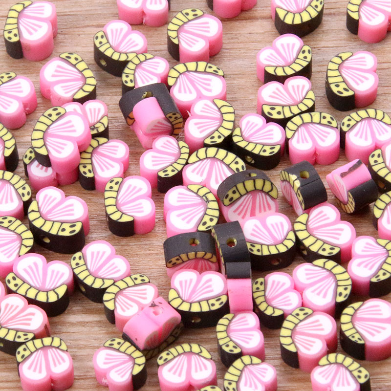 27 color mezclado suave cerámica Punch pieza animal fruta amor perlas DIY niños collar pulsera