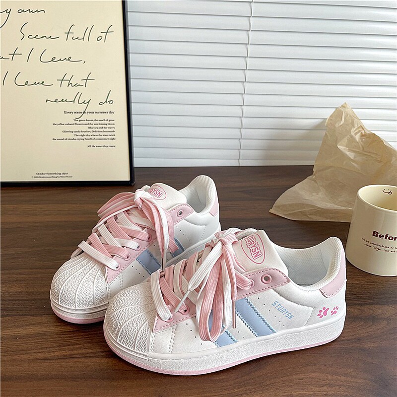 Korean Style Trendy Versatile Thick-Soled Sneakers for Women 2026 New Niche Design Student Casual Sports Shoes