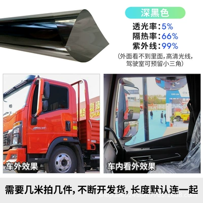 film explosion-proof heat insulation sunscreen: Automotive Film - color-deep-black-width-75cm-a-meter-price