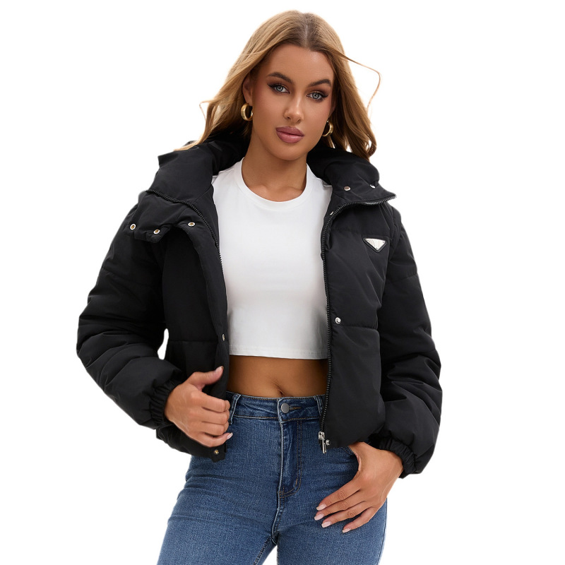 Detachable Sleeve Cotton Jacket for Women, New Design, Short Thickened Vest, Puffer Jacket, European Size, Cross-Border