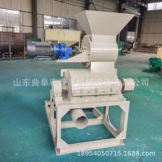 乌稔树叶打浆机机 高湿粘性中药渣粉碎机 酒糟药渣粉碎机