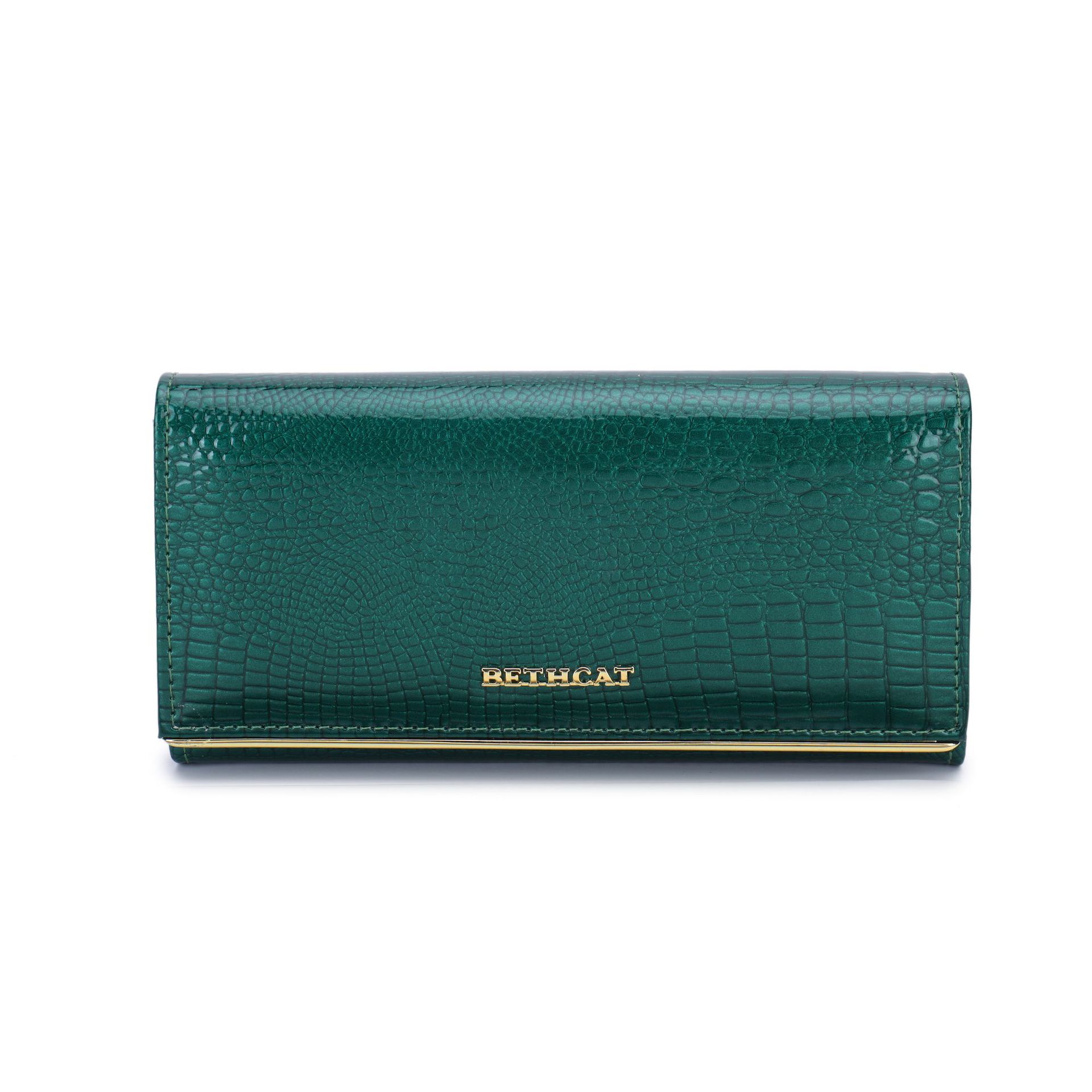 Export Long Genuine Leather Women's Wallet Luxury Patent Leather Crocodile Embossed Clutch Bag Custom Wholesale - Thumbnail 7
