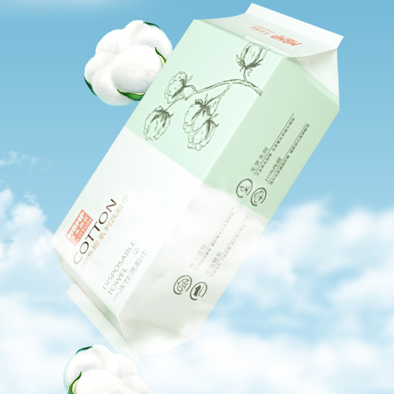 Wholesale 80 Sheets Thickened Disposable Facial Tissue Beauty Dedicated Cleansing Towel Dry and Wet Use Skin-friendly Baby Cotton Soft Tissue