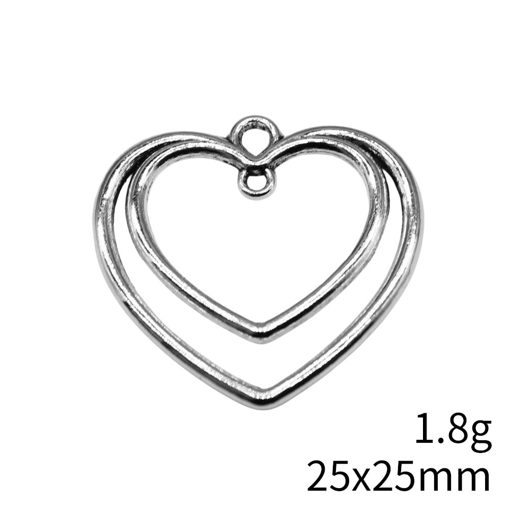 1 Piece Retro Heart Shape Alloy Plating Pendant Jewelry Accessories display picture 4