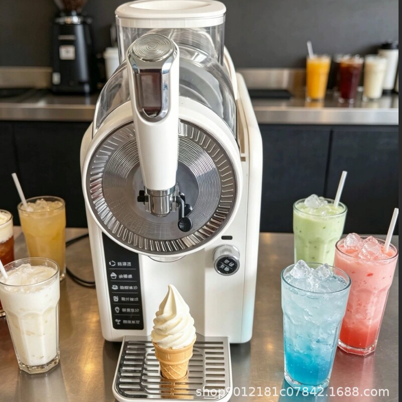 Commercial soft-serve ice cream machine, home-use ice cream maker, dual-cylinder/single-cylinder ice shaver, milkshake machine, snowflake ice machine