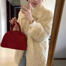今年流行冬季宽松羊羔毛加厚毛毛外套女年轻温柔系仿皮草绒绒上衣
