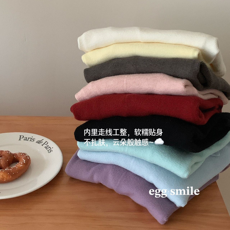高级感九色设计感纯欲V领打底衫莫兰迪配色显瘦小蛮腰针织衫上衣|undefined