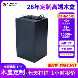 高端木盒定制 钢琴烤漆烫金印刷工艺木制酒盒 白酒威士忌木盒定做