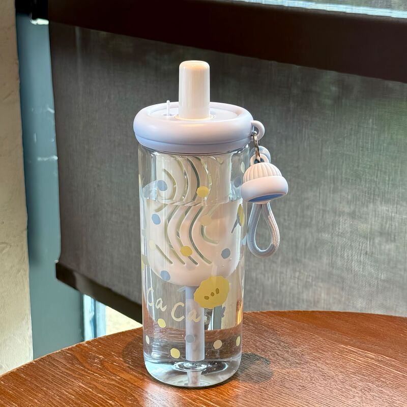 水杯女生高颜值塑料杯创意可爱夏季水杯大容量吸管杯食品级PC材质|undefined