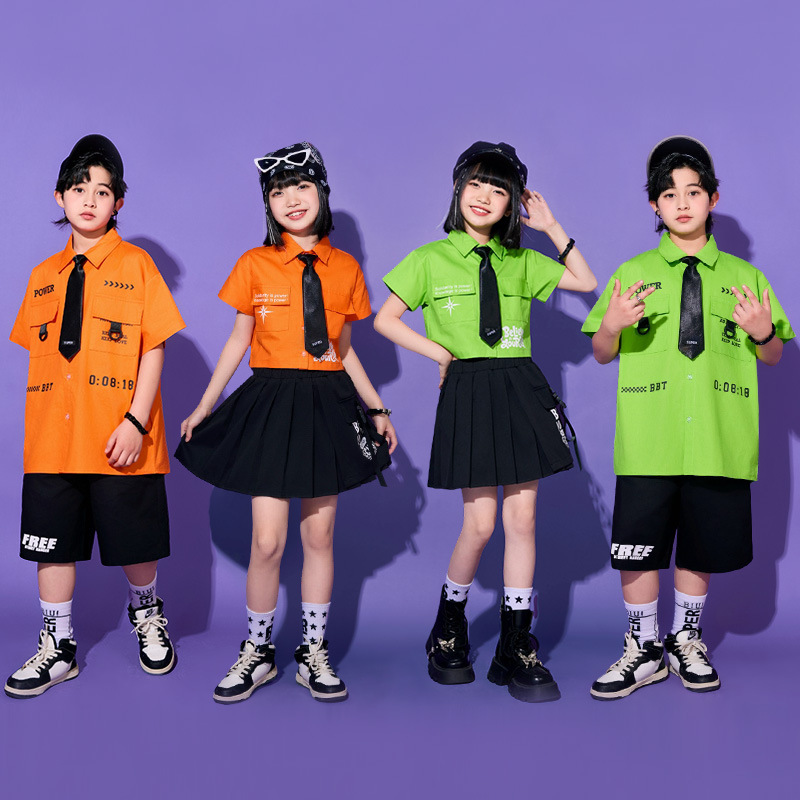 Children's Hip-Hop Performance Outfits for Boys and Girls, New Jazz Dance Costumes for Children Children's Hip-Hop Performance Outfits for Boys and Girls, New Jazz Dance Costumes for Children