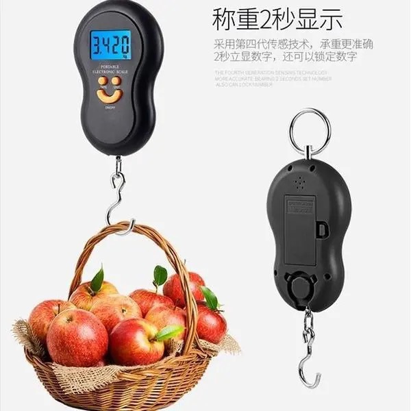 Escala electrónica portátil portátil para venta de verduras Escala portátil especial Escala portátil expreso Escala portátil doméstica Mini escala de resorte Escala de equipaje